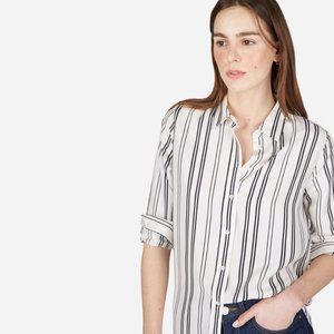 Everlane Stripped Silk Shirt